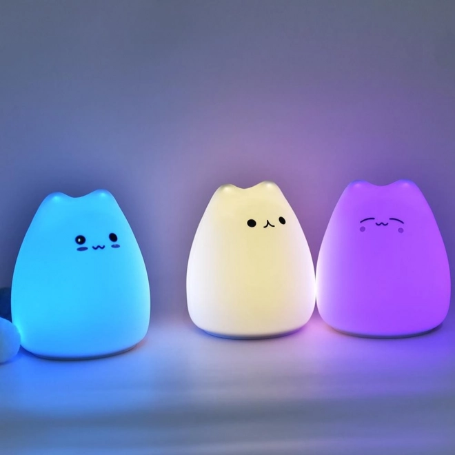 Silikonová LED lampička - kočka