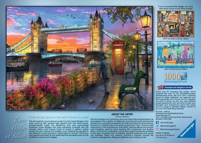 Puzzle 1000 prvků Západ slunce nad Tower Bridge