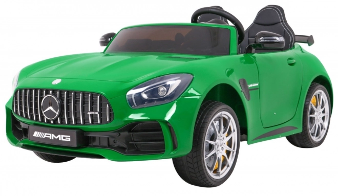 Mercedes-Benz GT R pro děti Lakovaný zelený + 4x4 + Ventilační otvor + Dálkové ovládání + EVA + MP3 LED