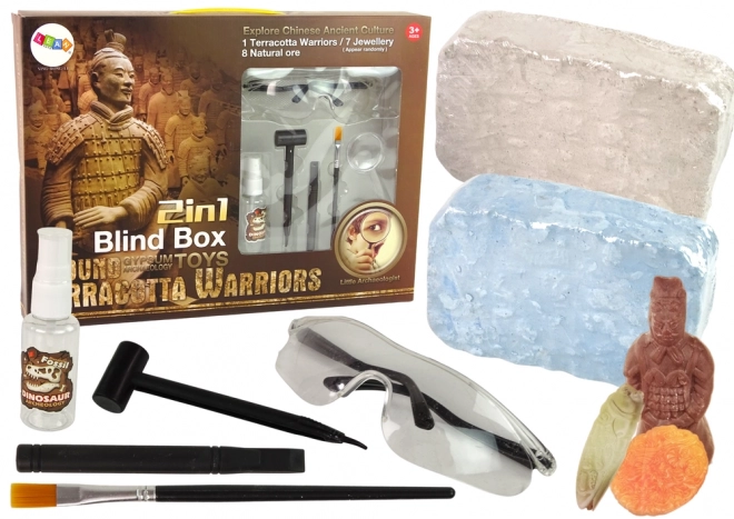 Archeologická sada 2v1 Různé krystaly Poklady