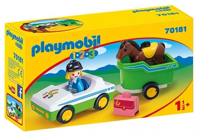 Sada s figurkami 1.2.3 70181 Vůz s přívěsem pro koně
