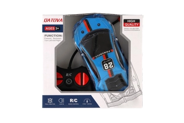 RC závodní auto se světelnými efekty - 16 cm