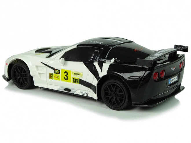 Závodní sportovní auto R/C 1:24 Corvette C6.R White 2.4 G Lights