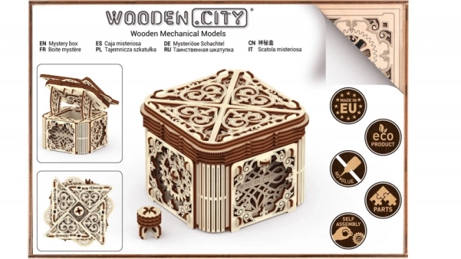 Wooden City 3D puzzle Tajemná schránka 176 dílů