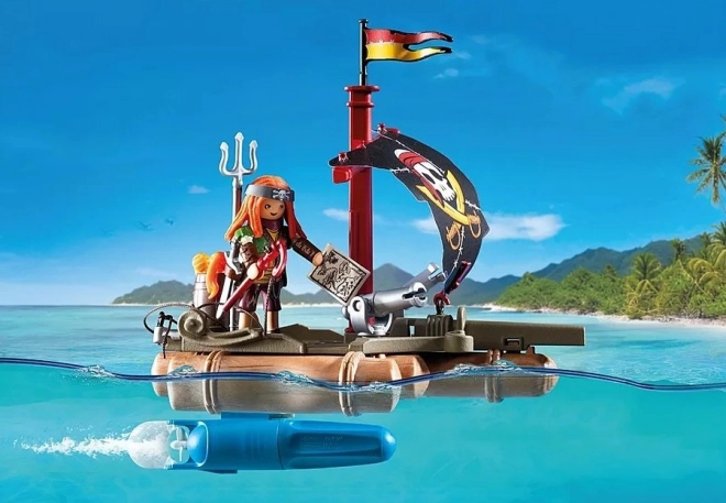 Pirát a poklad na voru PLAYMOBIL