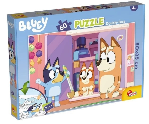 Oboustranné puzzle plus 60 dílků Bluey