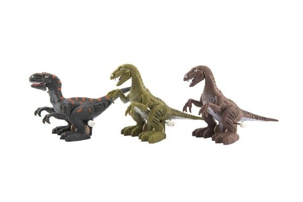 Dinosaurus natahovací jezdící plast 9x15cm na baterie se světlem mix druhů