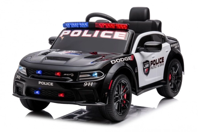 Elektrické autíčko Dodge Charger policejní - černá kapota