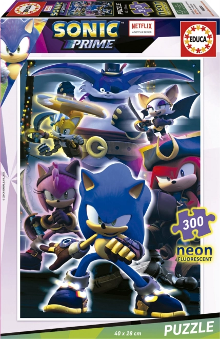 EDUCA Svítící puzzle Sonic Prime 300 dílků