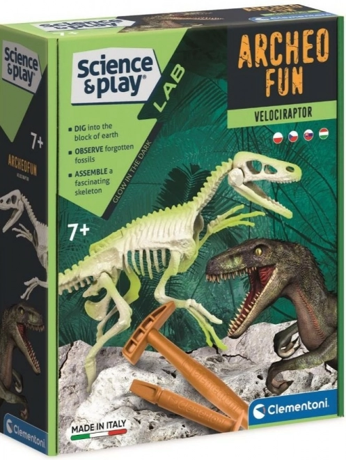 Clementoni ArcheoFun: Velociraptor kostra na objevování