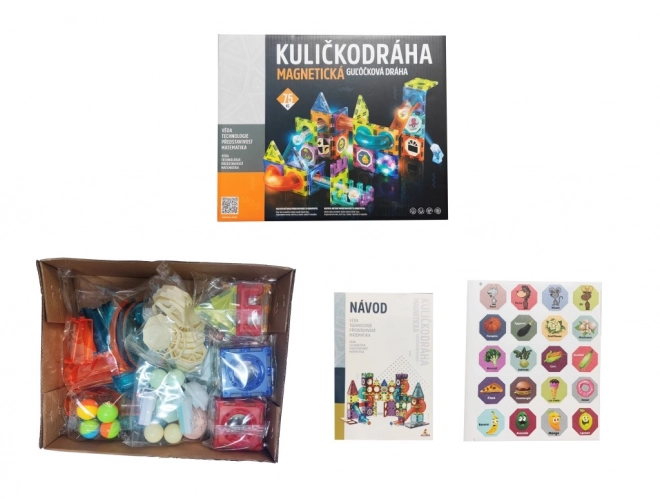Magnetická kuličkodráha se světlem