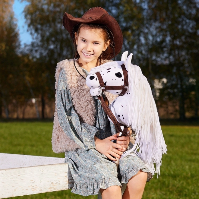 Koník na tyči Hobby Horse z kolekce HOPPIHORSE Sport Edition v barvě bílého leoparda