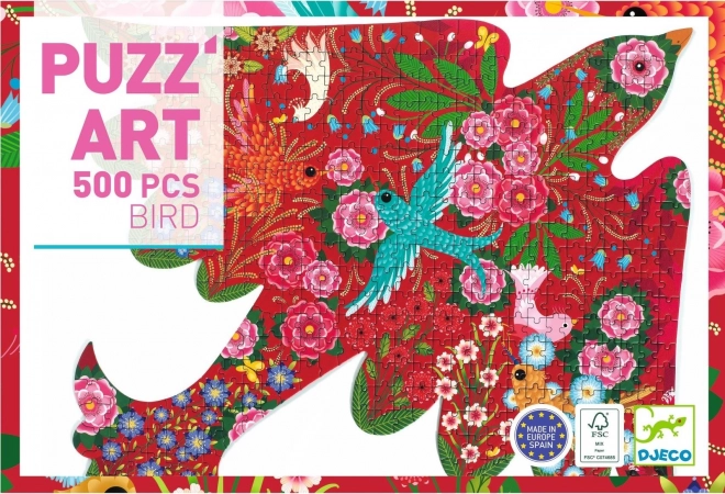 DJECO Obrysové puzzle Ptáček 500 dílků