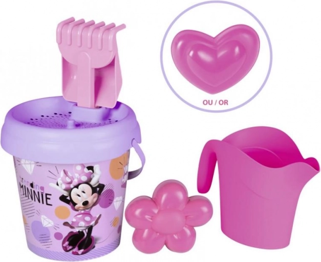 Kyblíček s motivem Minnie s konvičkou a příslušenstvím