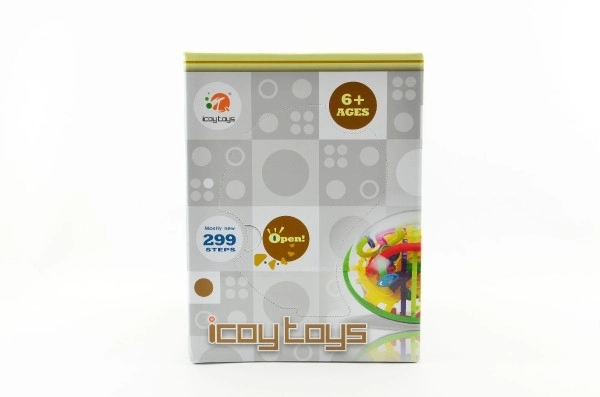 Hlavolam Bludiště ovál 3D plast 20cm 299 kroků v krabici