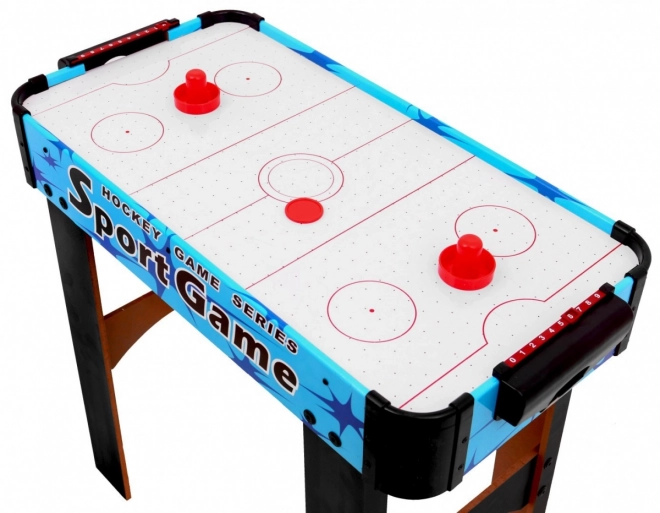 Dětský Air Hockey Blue + MDF stůl + Vzduchové dmychadla + Houbové disky