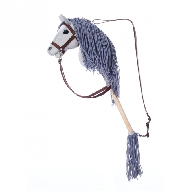 HOPPIHORSE kůň na tyči hobby horse velikost A4 šedý