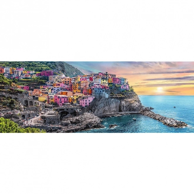 Puzzle 500 prvků Panorama Vernazza při západu slunce, Itálie