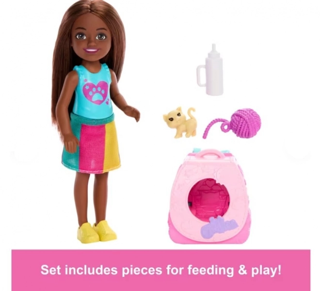 Chelsea panenka Barbie s překvapením a mazlíčkem