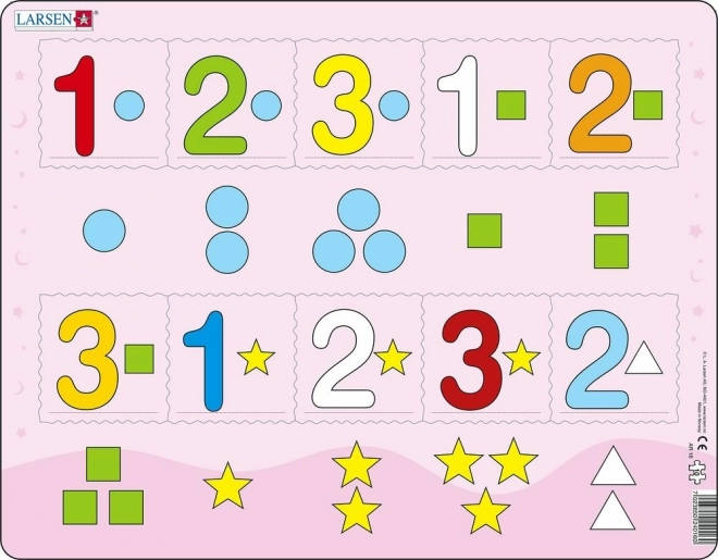 Vzdělávací puzzle počítání do tří pro děti