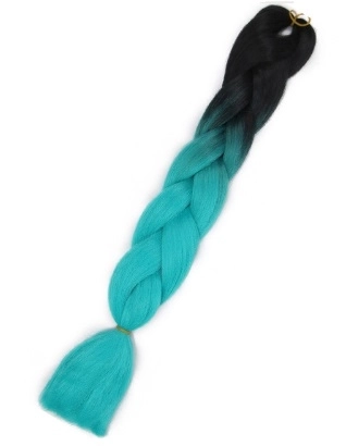 Syntetické ombré vlasy – Černé-modré