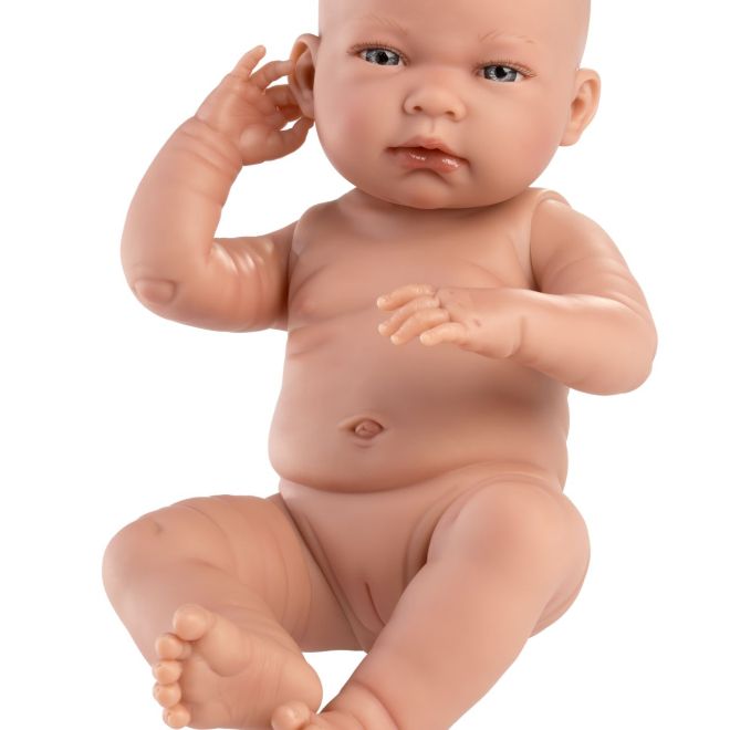 Llorens 84302 NEW BORN HOLČIČKA - realistická panenka miminko s celovinylovým tělem - 43 cm
