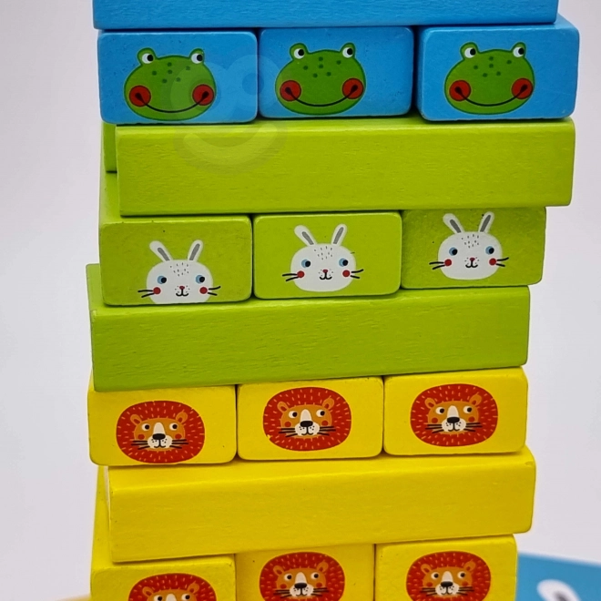 Dřevěná hra Jenga Zvířata TOOKY TOY