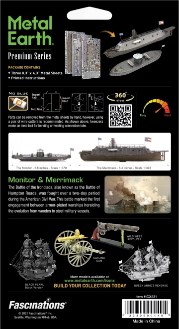 METAL EARTH 3D puzzle Monitor & Merrimack (ICONX)