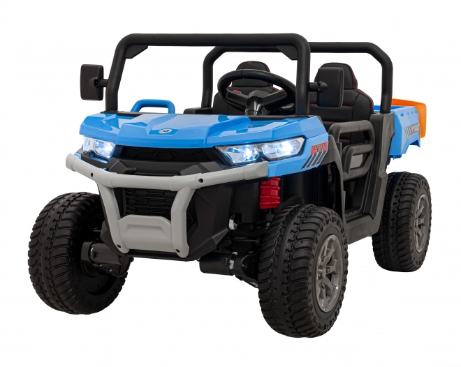 Dětské autíčko Pick-Up Speed 900 Blue + pohon 4x4 + pohyblivá naběračka + nosič zavazadel + dálkové ovládání + lopata + LED audio