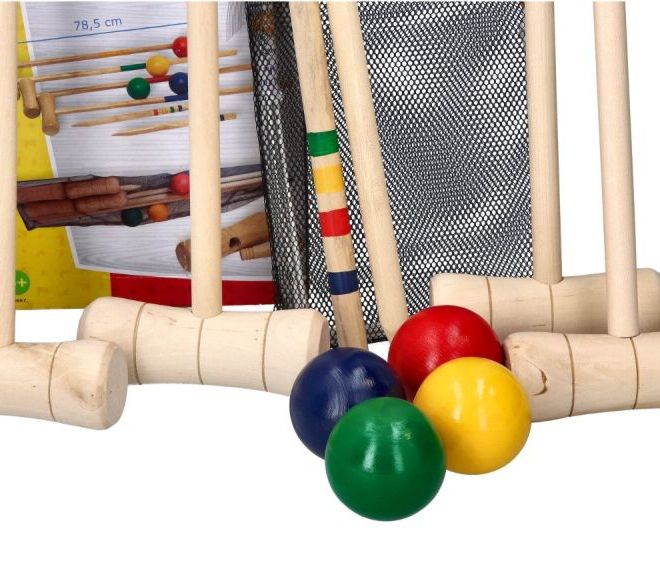 Dřevěná hra kroket 24 dílků - pro děti i dospělé