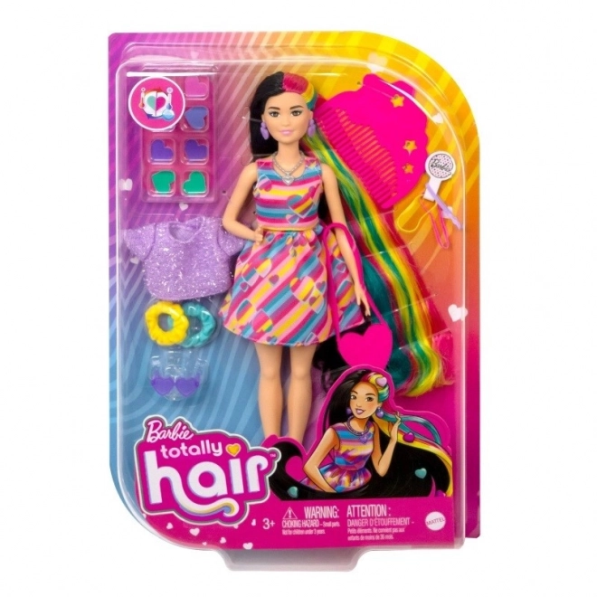 Panenka Barbie Totally Hair s barevnými vlasy a doplňky