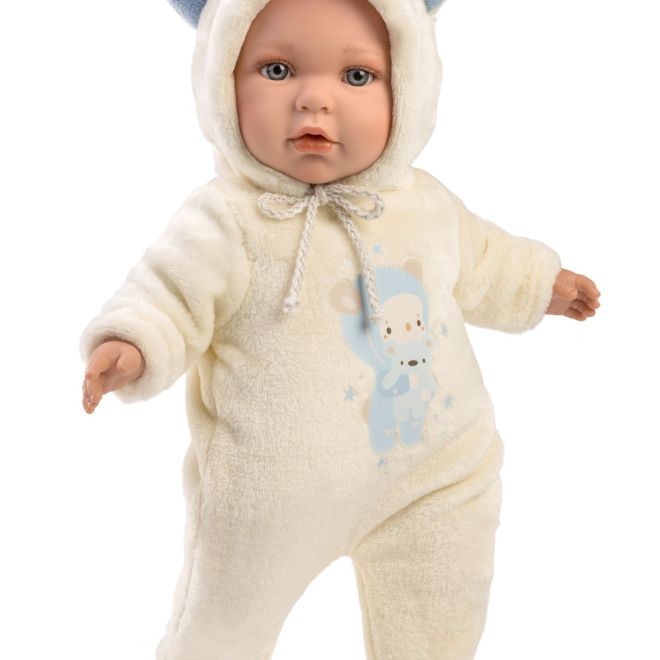 Llorens 14207 BABY ENZO - realistická panenka miminko s měkkým látkovým tělem - 42 cm
