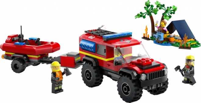 LEGO® City 60412 Hasičský vůz 4x4 a záchranný člun