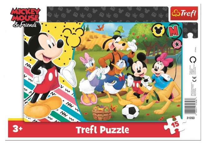 TREFL Puzzle Mickey Mouse na venkově 15 dílků