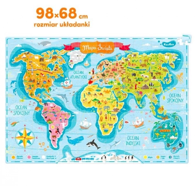 Puzzle Mapa světa 300 prvků