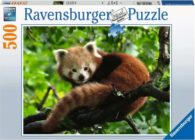 RAVENSBURGER Puzzle Panda červená 500 dílků