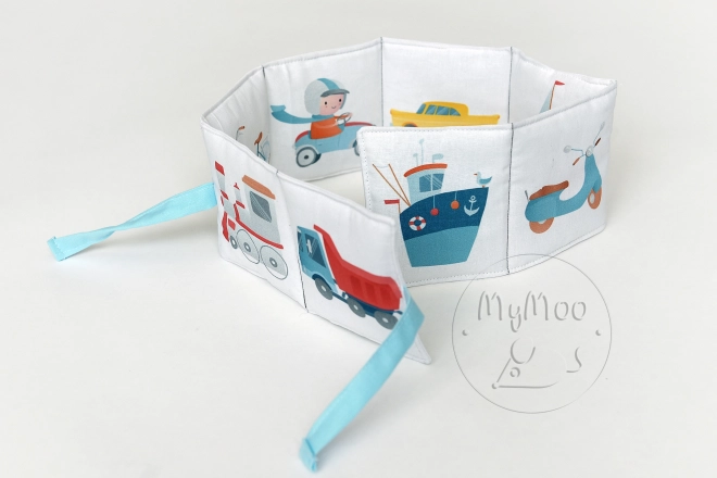 MyMoo Textilní leporelo - Dopravní prostředky 
