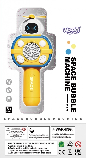 Stroj na bubliny Astronauta WOOPIE Žlutá
