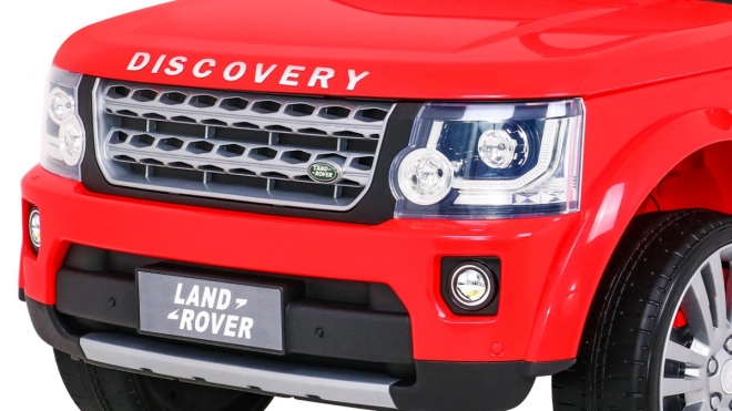 Land Rover Discovery Dětské elektrické autíčko červené + dálkové ovládání + EVA kola + pomalý start + rádio MP3