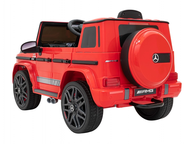 Mercedes AMG G63 pro děti Červený + dálkové ovládání + MP3 LED + pomalý start + EVA + pásy