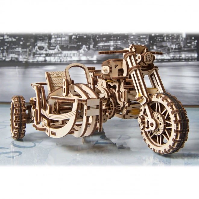 Ugears 3D puzzle Motorka s vozíkem 380 kusů