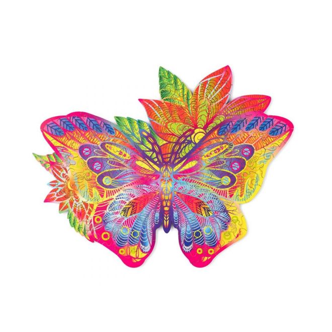 Dřevěné motýlí puzzle