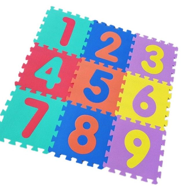 Pěnové puzzle čísla 9 ks