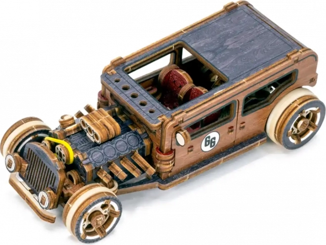 WOODEN CITY 3D puzzle Automobil Hot Rod Limitovaná edice 142 dílů