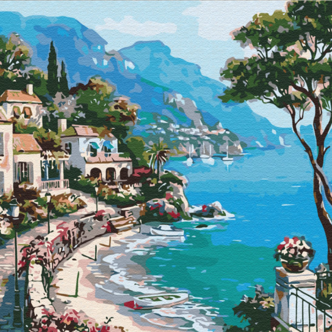 ASTRA Malování podle čísel: Italské prázdniny, plátno na rámu 50x40 cm