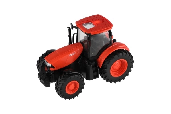 Traktor Zetor RC s valníkem plast 42cm 2,4GHz dobíjecí pack + baterie se zvukem v krabici