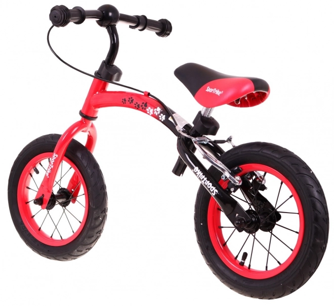 Dětské krosové kolo Boomerang SporTrike Red Učíme se jezdit + variabilní uspořádání rámu