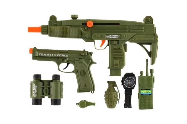 Vojenská sada se samopalem a pistolí