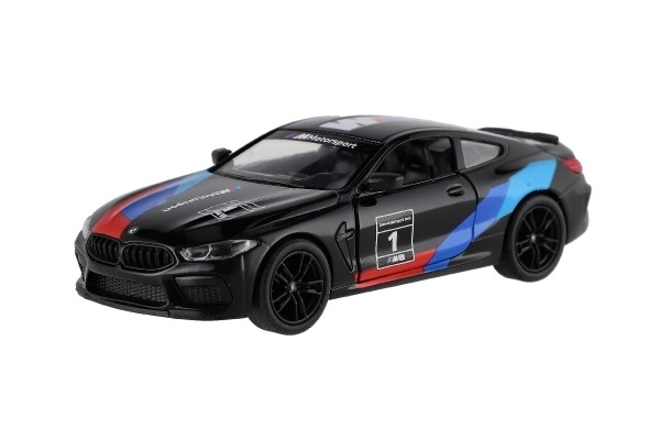 Auto Kinsmart BMW M8 Competition Coupé 1:38 kov/plast 12,5cm 4 barvy na zpětné natažení 12ks v boxu