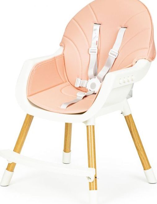 ECOTOYS Jídelní židlička 2v1 Růžová